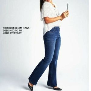 Betabrand Yoga Denim Jean Boot Cut Jeans Pants W1118-IN S- Petite Medium